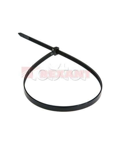 Хомут-стяжка нейлоновый 8х500 мм чёрный (100шт/уп) REXANT 07-0503 в Благовещенске Стяжки-хомуты Pintop.ru