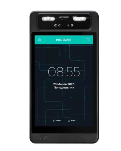Терминал для биометрической идентификации по геометрии лица BioSmart QUASAR-MFR в Благовещенске Контроллеры Pintop.ru