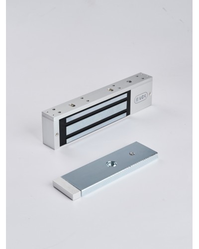 R-Lock RL-EM350-LSS - Электромагнитный замкок, 350кг, DC12/24B, цвет серебристый сатинированный алюминий RAL 7047, два датчика втроены в корпус замка: датчик Холла и магнито-контактный датчик в Благовещенске Электромагнитные замки Pintop.ru