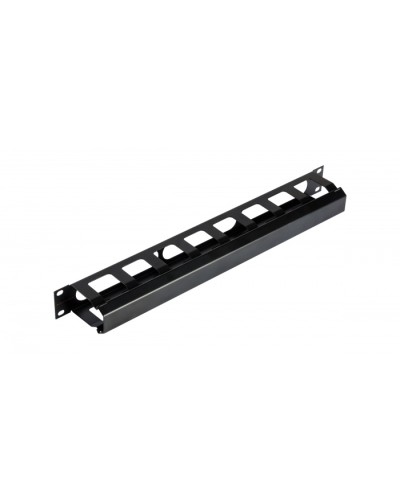 NIKOMAX (NMC-OK580C-1U-BK) - Кабельный органайзер NIKOMAX 19, 1U, глубина колец 58мм, металлический, скрышкой в Благовещенске Кабельные органайзеры Pintop.ru