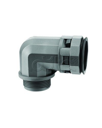 Муфта 90 грд. труба-коробка DN 17 мм, М20х1,5, полиамид, цвет черный DKC PAN17M20N в Благовещенске Повороты, муфты, тройники Pintop.ru