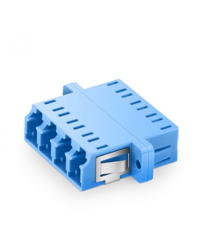 Оптический адаптер OS2, квадро LC, с фланцами, синий Eurolan (36A-S2-4L-02BU) в Благовещенске Проходные адаптеры и розетки оптические Pintop.ru