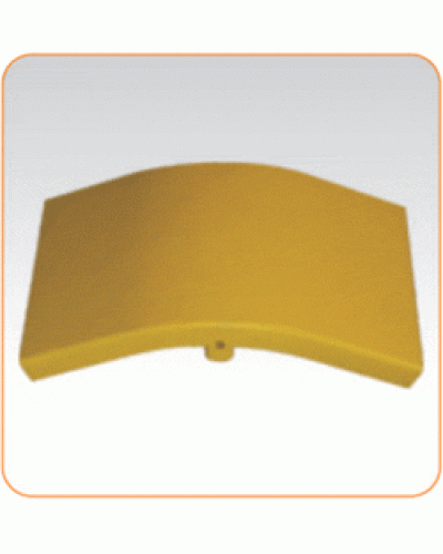 Крышка внешнего изгиба 45° оптического лотка 240 мм, желтая LANMASTER LAN-OT240-EC45C в Благовещенске Аксессуары для кабель-канала Pintop.ru