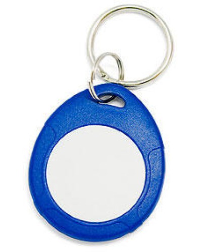 Брелок Mifare IronLogic IL-07 NFC, с кольцом, синий + белый в Благовещенске Оптовые идентификаторы Pintop.ru