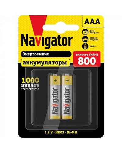 Аккумулятор Navigator 94 461 NHR-800-HR03-BP2 в Благовещенске Электротехническое оборудование Pintop.ru