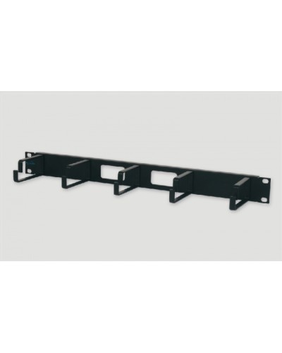 Кабельный органайзер 1U, с металлическими кольцами Eurolan 25B-1U-02BL в Благовещенске Кабельные органайзеры Pintop.ru