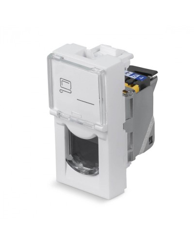 Модуль Keystone Jack RJ-45(8P8C), 180 градусов, категория 6a, экран. Cabeus (KJ-RJ45-Cat.6a-SH-180T-FP-L-22,5) в Благовещенске Модули Keystone Pintop.ru