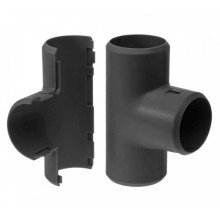 Тройник разборный черный д25 (1шт/200шт уп/кор) Промрукав (PR13.0179)