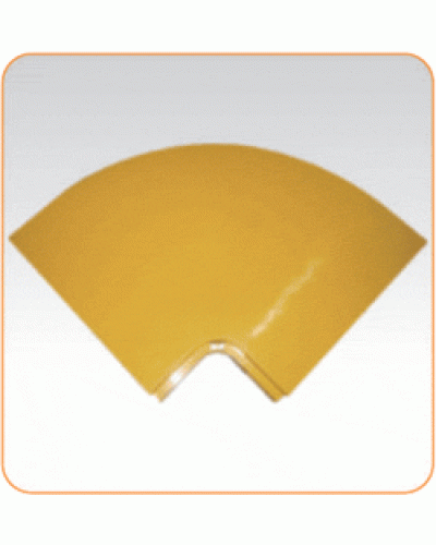 Крышка горизонтального поворота 90° оптического лотка 240 мм, желтая LANMASTER LAN-OT240-HC90C в Благовещенске Аксессуары для кабель-канала Pintop.ru