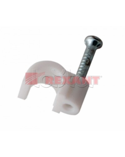 Крепеж кабеля круглый 7мм (10шт/уп) REXANT 07-4007 в Благовещенске Держатели, клипсы, скобы Pintop.ru