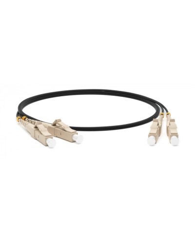 Патч-корд волоконно-оптический (шнур) MM 50/125(OM4), LC-LC, duplex, 10G/40G, LSZH, 15 м Hyperline FC-D3-504-LC/PR-LC/PR-H-15M-LSZH-BK в Благовещенске Патч-корды оптические Pintop.ru