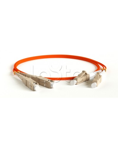 Патч-корд волоконно-оптический многомодовый MM 50/125, LC-SC, duplex, LSZH, 1 м Hyperline FC-D2-50-LC/PR-SC/PR-H-1M-LSZH-OR в Благовещенске Патч-корды оптические Pintop.ru