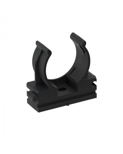 CFQ25 Держатель (клипса) для труб, для монтажного пистолета D25мм, цвет чёрный (10шт) Экопласт (41525-10BL) в Благовещенске Держатели, клипсы, скобы Pintop.ru