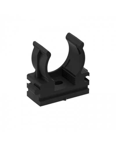 CFQ20 Держатель (клипса) для труб, для монтажного пистолета D20мм, цвет чёрный (10шт) Экопласт (41520-10BL) в Благовещенске Держатели, клипсы, скобы Pintop.ru
