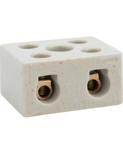 Клемма керамическая винтовая КВ 12 мм² 2 пары контактов с крепежным отверстием (50 шт./уп.) REXANT (07-6223) в Благовещенске Монтажные материалы Pintop.ru