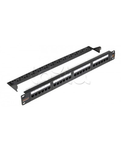 Патч-панель 1U 24 порта RJ45 NIKOMAX (NMC-RP24UE2-1U-BK) в Благовещенске Патч панель Pintop.ru