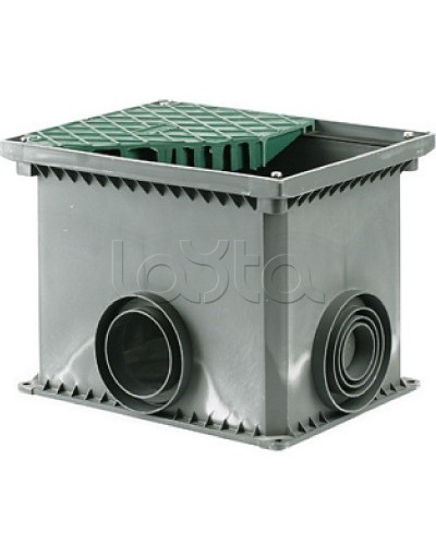 Колодец переходной смотровой 335х240х255 с крышкой для двустенных труб DKC 025002 в Благовещенске Повороты, муфты, тройники Pintop.ru