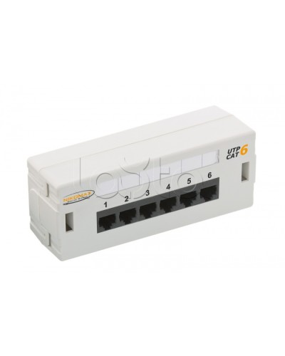 Патч-панель 19, 6xRJ45 NIKOMAX (NMC-WP06UE2-GY) в Благовещенске Патч панель Pintop.ru
