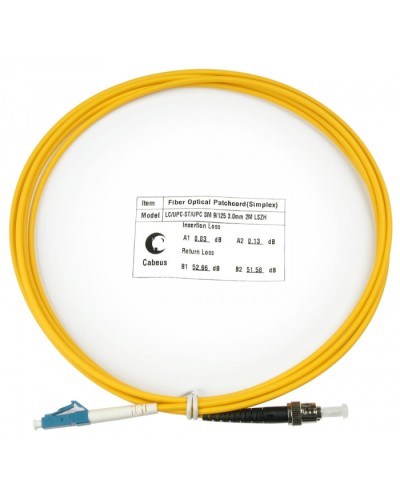 Шнур оптический simplex LC-ST 9/125 sm 2м LSZH Cabeus FOP(s)-9-LC-ST-2m в Благовещенске Патч-корды оптические Pintop.ru