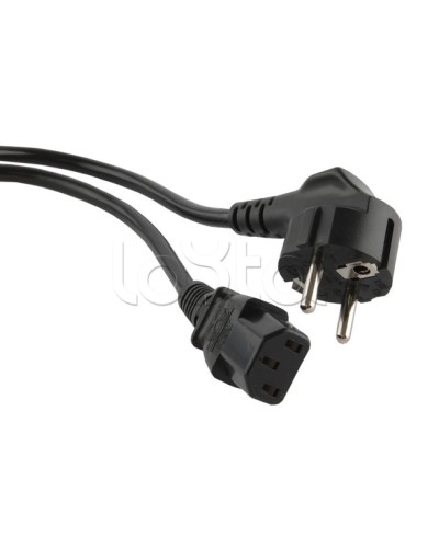 Кабель питания (Shucko - C13), 16A, угловая вилка, 3м Hyperline PWC-IEC13-SHM-3.0-BK в Благовещенске Патч-корды и пигтейлы Pintop.ru