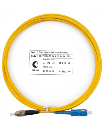 Шнур оптический simplex SC-FC 9/125 sm 3м LSZH Cabeus FOP(s)-9-SC-FC-3m в Благовещенске Патч-корды оптические Pintop.ru