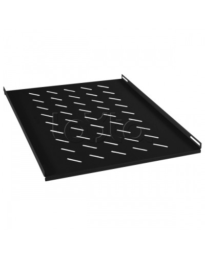 Полка перфорированная глубиной 700 мм для открытых стоек, цвет черный (RAL 9004) Cabeus RA-J018-FC-700-BK в Благовещенске Полки для шкафов и стоек Pintop.ru