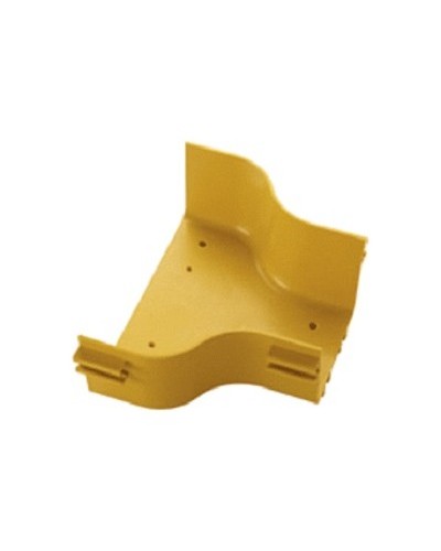 Переход горизонтальный с лотка 360 мм на лоток 240 мм, желтый LANMASTER LAN-OT360-RD240 в Благовещенске Аксессуары для кабель-канала Pintop.ru