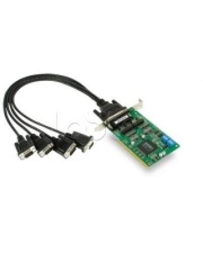 Плата 4-х портовая промышленная RS-232/422/485 для шины Universal PCI + кабель Moxa CP-134U-DB9M в Благовещенске Сетевые карты Pintop.ru
