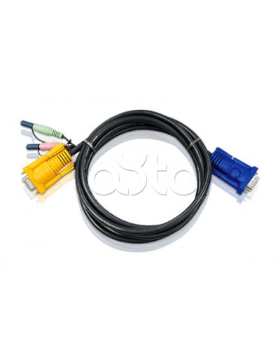 КВМ-кабель с интерфейсами передачи звука, VGA (5м) ATEN 2L-5205A в Благовещенске Видеоусилители, Модуляторы, Делители Pintop.ru