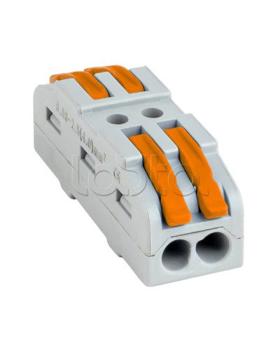 Строительно-монтажная клемма СМК 222-422 проходная 2 полюса 0,08-4мм2 (25шт.) EKF PROxima (plc-smk-422) в Благовещенске Клеммные колодки Pintop.ru