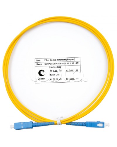 Шнур оптический simplex SC-SC 9/125 SM 1,5 м LSZH Cabeus FOP(s)-9-SC-SC-1,5M в Благовещенске Патч-корды оптические Pintop.ru