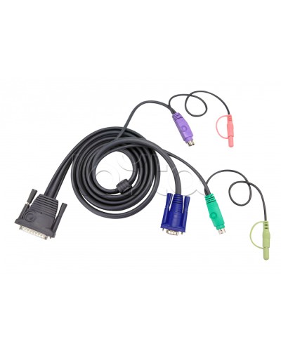 КВМ-кабель с интерфейсами передачи звука, PS/2, VGA (3м) ATEN 2L-1703P в Благовещенске Видеоусилители, Модуляторы, Делители Pintop.ru