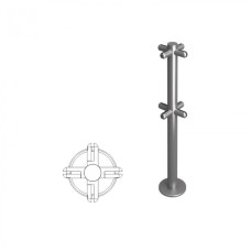 Стойка ограждения под стекло Х-образная h=400мм Oxgard Стойка ВЗР2462-00.02-04