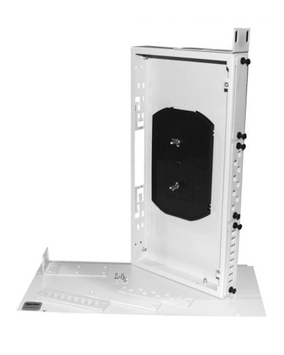 Бокс оптический универсальный 19, от 8 до 24 портов (SC, duplex LC, ST, FC), со сплайс пластиной, без пигтейлов и проходных адаптеров Hyperline FO-19R-1U-3xSLT-W140H42-24UN-GY в Благовещенске Кросс оптический Pintop.ru