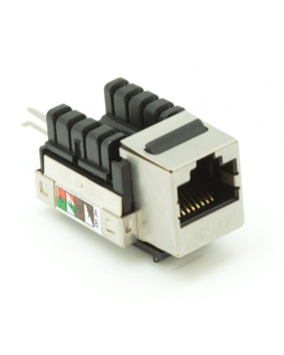 Модуль-вставка типа Keystone, Кат.5e (Класс D), 100МГц, RJ45/8P8C, 110/KRONE, T568A/B, экранированный, металлик, уп-ка 10шт. NETLAN EC-UKJ-SD2-MT-10 в Благовещенске Коннекторы Pintop.ru