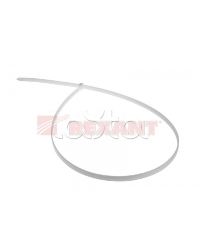 Хомут-стяжка нейлоновый 9х700 мм белый (100шт/уп) REXANT 07-0700-9 в Благовещенске Стяжки-хомуты Pintop.ru