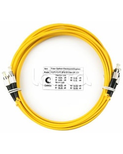 Шнур оптический SM 9/125 duplex LC/LC (10 м) Cabeus FOP(D)-9-LC-LC-10M в Благовещенске Патч-корды оптические Pintop.ru