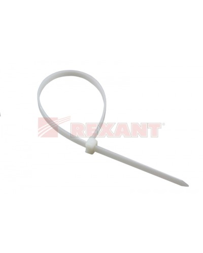 Хомут-стяжка нейлоновый 3х150 мм белый (100шт/уп) REXANT 07-0150 в Благовещенске Стяжки-хомуты Pintop.ru