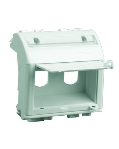 Адаптер для двух оптоволоконных разъемов типа ST, белый, 2 мод. DKC 76615B в Благовещенске Аксессуары для кабель-канала Pintop.ru