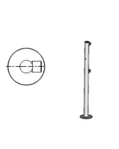 Стойка ограждения с отверстием под фиксатор базовая Oxgard Стойка ограждения с отверстием под фиксатор базовая (ВЗР 1702.02-05) в Благовещенске Ограждения Pintop.ru