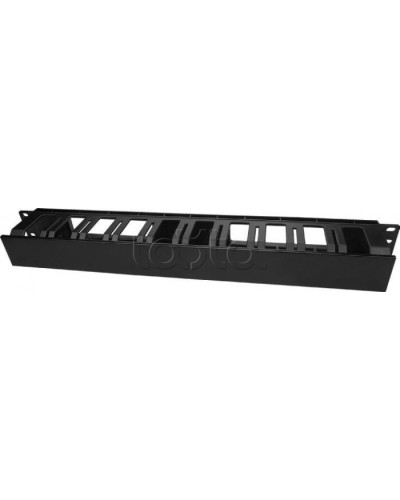 Кабельный организатор пластиковый с крышкой Hyperline (CM-1U-D66-PL-COV) в Благовещенске Кабельные органайзеры Pintop.ru