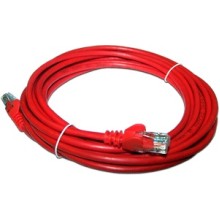 Патч-корд RJ45 - RJ45, 4 пары, UTP, категория 5е, 0.5 м, красный, LSZH LANMASTER LAN-PC45/U5E-0.5-RD