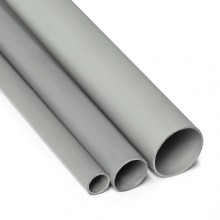 Труба гладкая самозатухающая ПВХ д.20 мм (3м) цвет серый ПожТехКабель 712-002