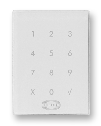 Клавиатура сенсорная Теко Астра-КТМ-С (белая) в Благовещенске Радиоканальные системы безопасности Теко Pintop.ru