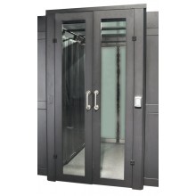 Дверь коридора развижная автоматическая 1200 мм для шкафов LANMASTER DCS 48U, стекло, key-card замок LANMASTER LAN-DC-SDRAL-48Ux12