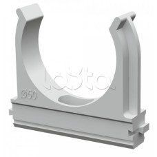 Крепеж-клипса для труб АБС-пластик в п/э д50 (10шт/200шт уп/кор) Промрукав (PR.02650)