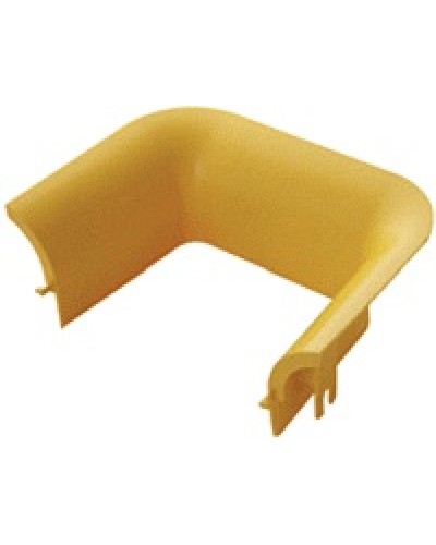 Накладка оптического лотка торцевая 120 мм, желтая LANMASTER LAN-OT120-TS в Благовещенске Аксессуары для кабель-канала Pintop.ru