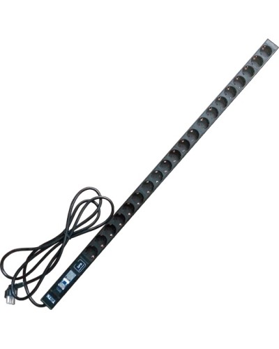 Блок розеток вертикальный 20xSchuko, 250V, 16A, шнур 3 метра, вилка Schuko TWT TWT-PDV-20GS-GP в Благовещенске Блоки розеток Pintop.ru