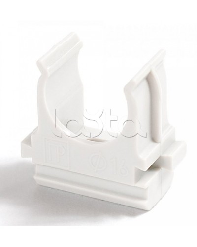 Крепёж-клипса для труб Полистирол белая д25 (100шт/1000шт уп/кор) Промрукав (PR.02725б) в Благовещенске Держатели, клипсы, скобы Pintop.ru