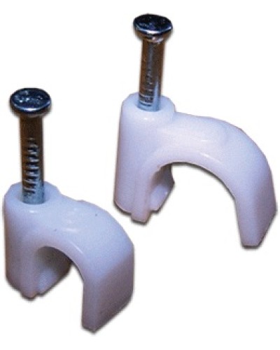 Клипса кабельная круглая, диаметр 5 мм, белая (100шт.уп) TWT TWT-CLR-05 в Благовещенске Держатели, клипсы, скобы Pintop.ru